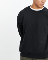 Vintage, Blank, Sweatshirt, The Real Deal, size large, colour Black, newtown, sydney, australia, thrift store, opshop, preloved, secondhand, sustainable, retro, antique, 70s, 80s, 90s, 2000s, 00s, fashion, clothing, streetwear, trendy, garment, style, boutique, store, shop, archive, sale, cheap, best, top, Sweats and hoodies