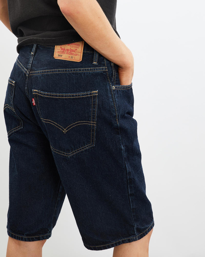 Vintage, Levi's, 569, Denim, Shorts, The Real Deal, size 31", colour Blue, newtown, sydney, australia, thrift store, opshop, preloved, secondhand, sustainable, retro, antique, 70s, 80s, 90s, 2000s, 00s, fashion, clothing, streetwear, trendy, garment, style, boutique, store, shop, archive, sale, cheap, best, top, Shorts