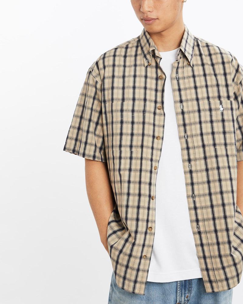 Vintage, 90s, Polo, Ralph, Lauren, Short, Sleeve, Button, Up, Shirt, The Real Deal, size large, colour Multicolour, newtown, sydney, australia, thrift store, opshop, preloved, secondhand, sustainable, retro, antique, 70s, 80s, 90s, 2000s, 00s, fashion, clothing, streetwear, trendy, garment, style, boutique, store, shop, archive, sale, cheap, best, top, Shirts