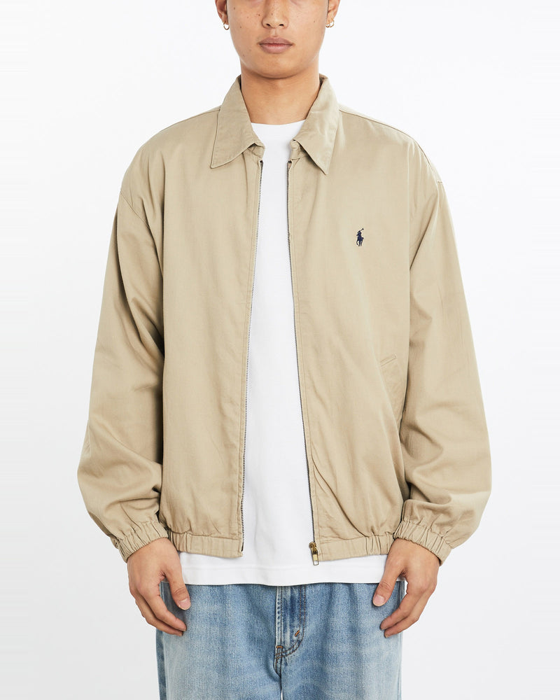 Vintage, 90s, Polo, Ralph, Lauren, Harrington, Jacket, The Real Deal, size large, colour Brown, newtown, sydney, australia, thrift store, opshop, preloved, secondhand, sustainable, retro, antique, 70s, 80s, 90s, 2000s, 00s, fashion, clothing, streetwear, trendy, garment, style, boutique, store, shop, archive, sale, cheap, best, top, Jackets