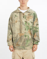 Vintage, Realtree, Camo, Quarter, Zip, Sweatshirt, The Real Deal, size large, colour Brown, newtown, sydney, australia, thrift store, opshop, preloved, secondhand, sustainable, retro, antique, 70s, 80s, 90s, 2000s, 00s, fashion, clothing, streetwear, trendy, garment, style, boutique, store, shop, archive, sale, cheap, best, top, Sweats and hoodies