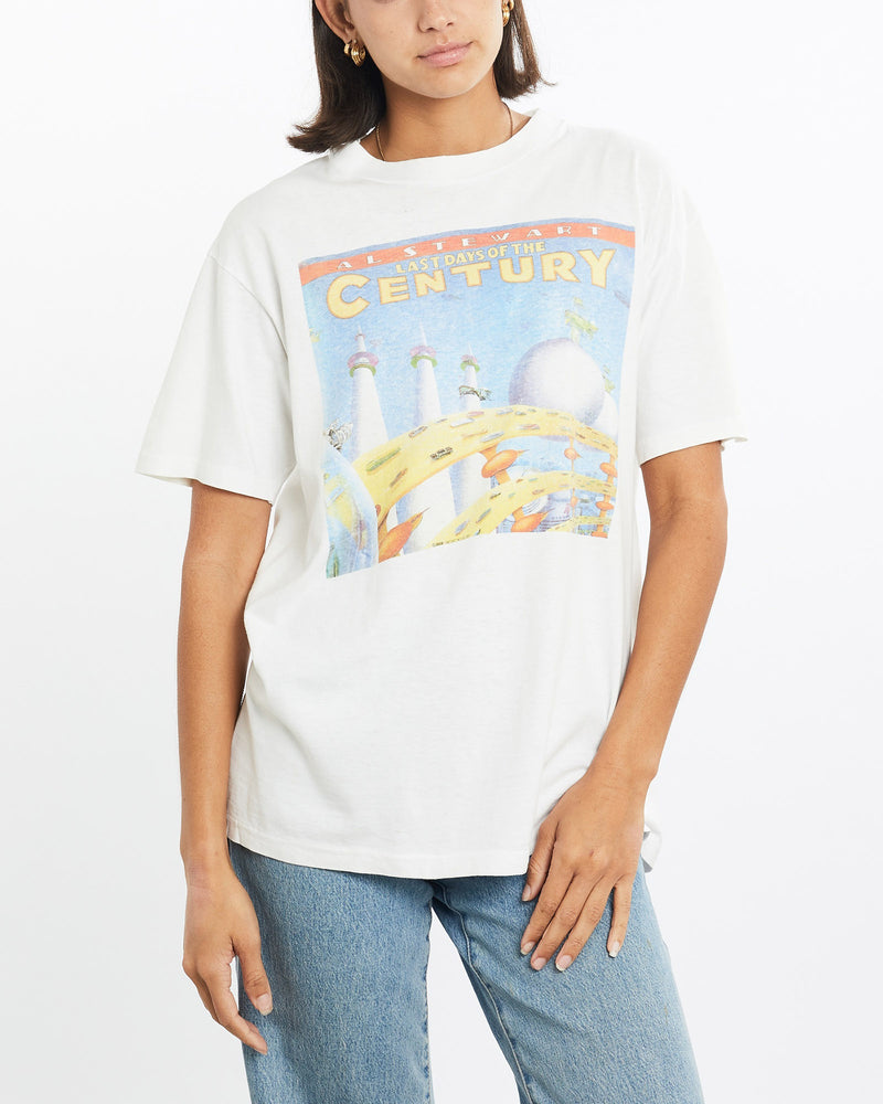 Vintage, 90s, Al, Stewart, Last, Days, of, the, Century, Music, Tee, The Real Deal, size small, colour White, newtown, sydney, australia, thrift store, opshop, preloved, secondhand, sustainable, retro, antique, 70s, 80s, 90s, 2000s, 00s, fashion, clothing, streetwear, trendy, garment, style, boutique, store, shop, archive, sale, cheap, best, top, T-Shirts