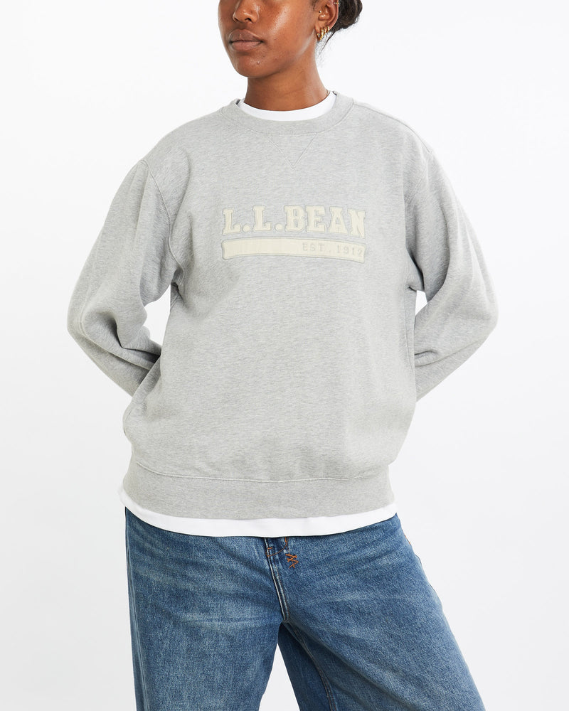 Vintage, L.L., Bean, Sweatshirt, The Real Deal, size medium, colour Grey, newtown, sydney, australia, thrift store, opshop, preloved, secondhand, sustainable, retro, antique, 70s, 80s, 90s, 2000s, 00s, fashion, clothing, streetwear, trendy, garment, style, boutique, store, shop, archive, sale, cheap, best, top, Sweats and hoodies