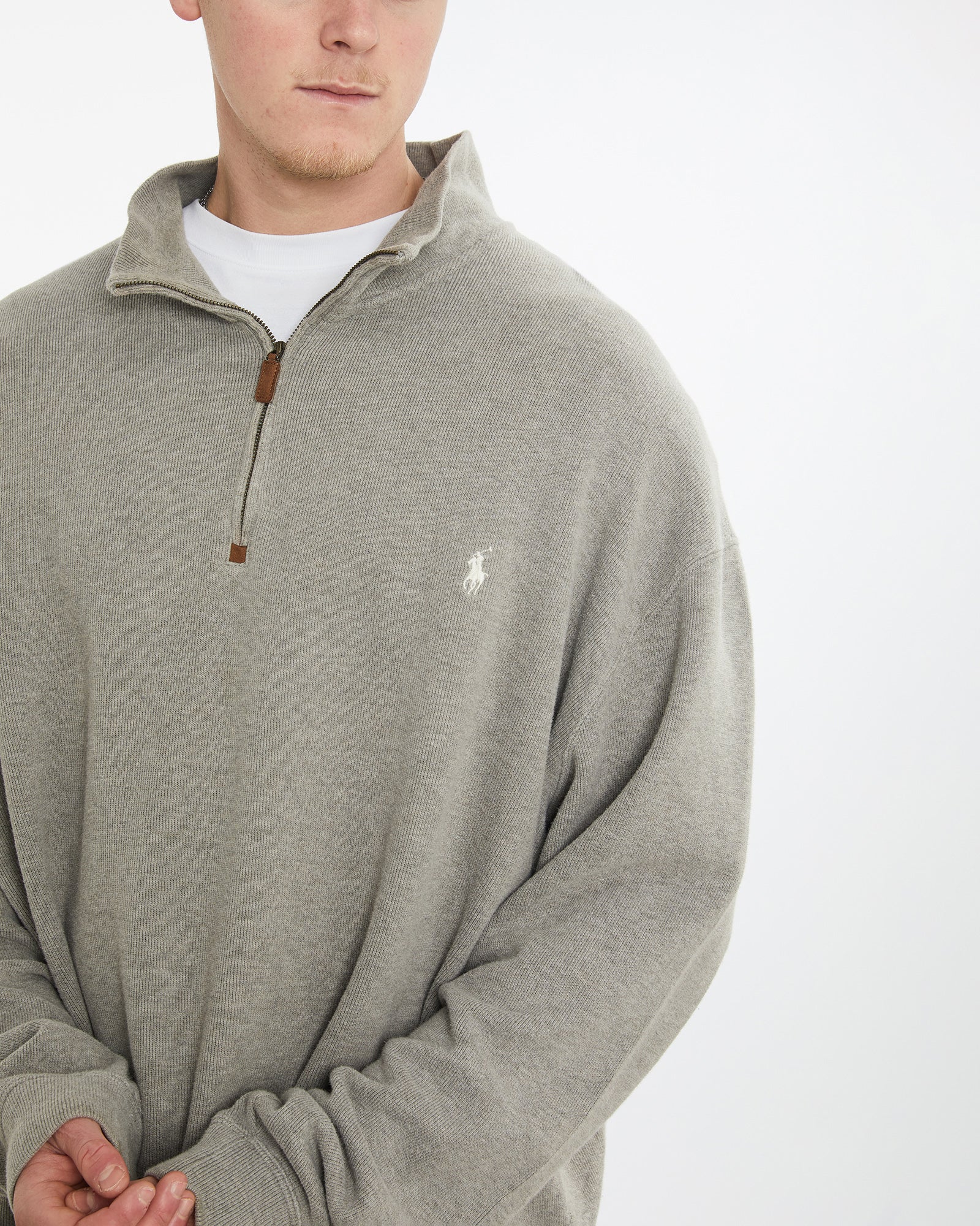 Vintage 90s Polo Ralph Lauren Quarter Zip Sweater XXXL