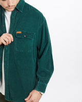 Vintage, 90s, Chaps, Ralph, Lauren, Corduroy, Button, Up, Shirt, The Real Deal, size extra large, colour Green, newtown, sydney, australia, thrift store, opshop, preloved, secondhand, sustainable, retro, antique, 70s, 80s, 90s, 2000s, 00s, fashion, clothing, streetwear, trendy, garment, style, boutique, store, shop, archive, sale, cheap, best, top, Shirts