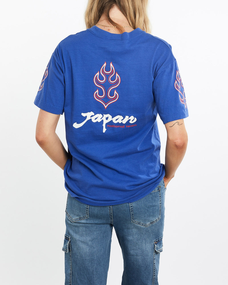 Vintage, 1996, Japan, National, Team, Soccer, Tee, The Real Deal, size medium, colour Blue, newtown, sydney, australia, thrift store, opshop, preloved, secondhand, sustainable, retro, antique, 70s, 80s, 90s, 2000s, 00s, fashion, clothing, streetwear, trendy, garment, style, boutique, store, shop, archive, sale, cheap, best, top, T-Shirts