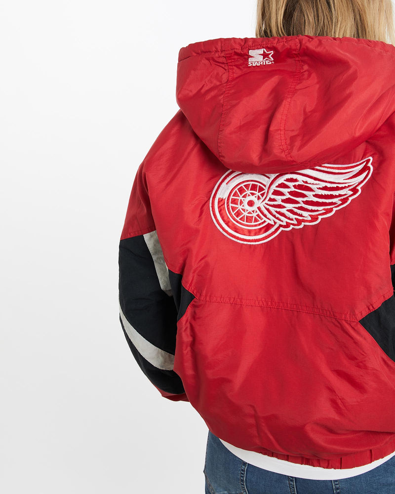 Vintage, 90s, Starter, NHL, Detroit, Red, Wings, Jacket, The Real Deal, size medium, colour Multicolour, newtown, sydney, australia, thrift store, opshop, preloved, secondhand, sustainable, retro, antique, 70s, 80s, 90s, 2000s, 00s, fashion, clothing, streetwear, trendy, garment, style, boutique, store, shop, archive, sale, cheap, best, top, Jackets
