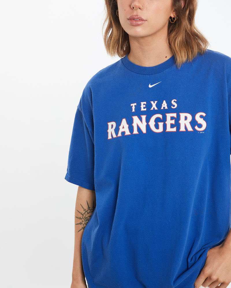 Vintage Nike MLB Texas Rangers Tee <br>M , The Real Deal , newtown, sydney, australia, thrift store, opshop, preloved, secondhand, sustainable, retro, antique, 70s, 80s, 90s, 2000s, 00s, fashion, clothing, streetwear, trendy, garment, style, boutique, store, shop, archive, sale, cheap, best, top
