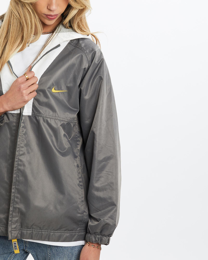 Vintage, 90s, Nike, Windbreaker, Jacket, The Real Deal, size small, colour Grey, newtown, sydney, australia, thrift store, opshop, preloved, secondhand, sustainable, retro, antique, 70s, 80s, 90s, 2000s, 00s, fashion, clothing, streetwear, trendy, garment, style, boutique, store, shop, archive, sale, cheap, best, top, Jackets