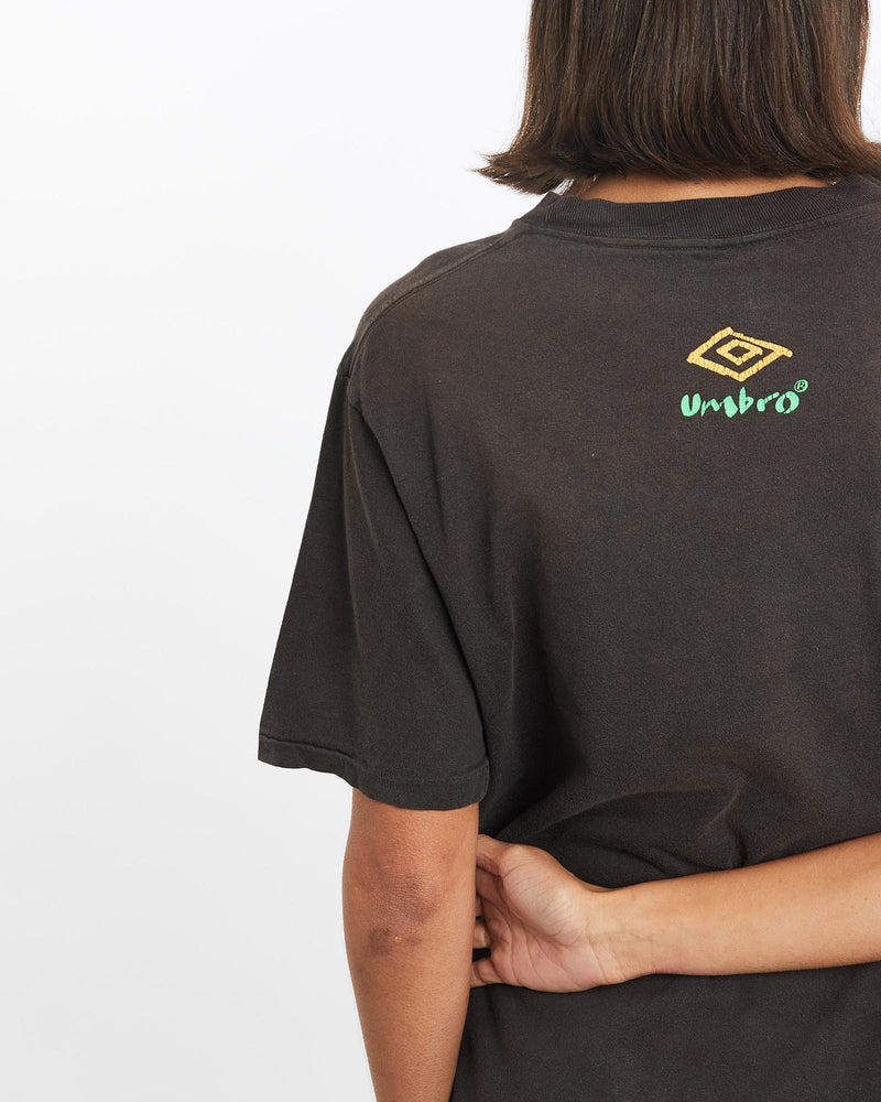 Vintage, 90s, Umbro, Sand, Soccer, Tee, The Real Deal, size medium, colour Black, newtown, sydney, australia, thrift store, opshop, preloved, secondhand, sustainable, retro, antique, 70s, 80s, 90s, 2000s, 00s, fashion, clothing, streetwear, trendy, garment, style, boutique, store, shop, archive, sale, cheap, best, top, T-Shirts