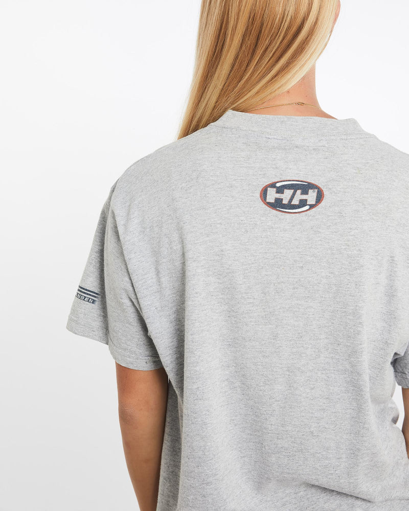Vintage, 90s, Helly, Hansen, Tee, The Real Deal, size medium, colour Grey, newtown, sydney, australia, thrift store, opshop, preloved, secondhand, sustainable, retro, antique, 70s, 80s, 90s, 2000s, 00s, fashion, clothing, streetwear, trendy, garment, style, boutique, store, shop, archive, sale, cheap, best, top, T-Shirts