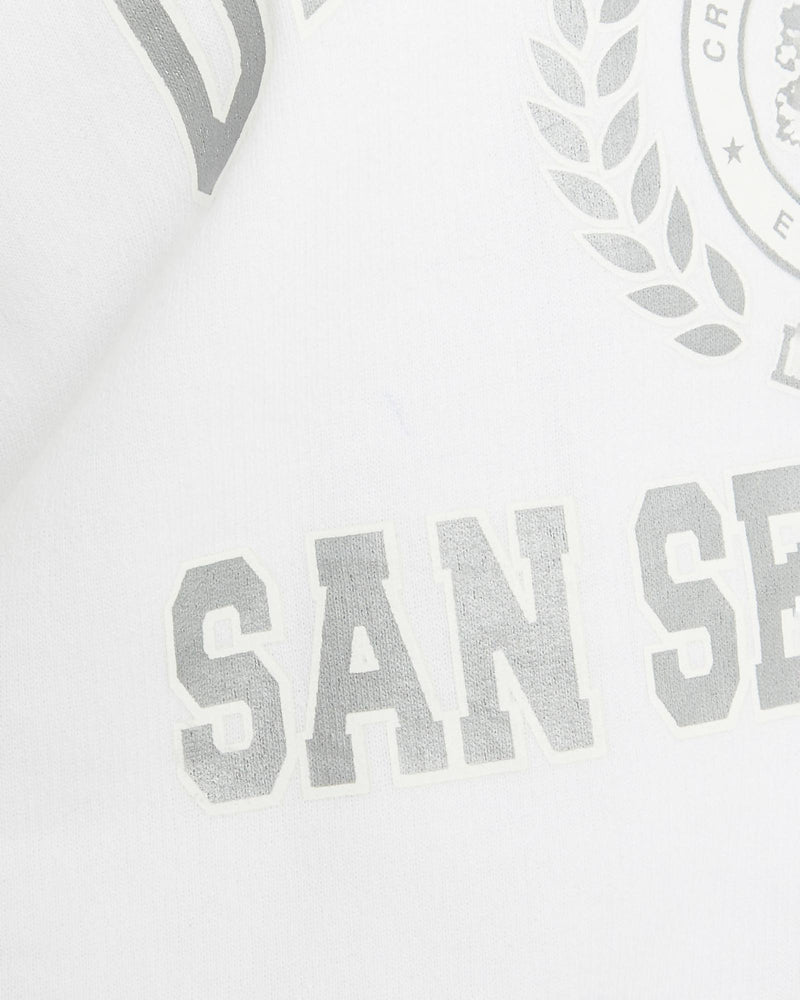 Vintage, 90s, University, of, San, Sebastian, Sweatshirt, The Real Deal, size small, colour White, newtown, sydney, australia, thrift store, opshop, preloved, secondhand, sustainable, retro, antique, 70s, 80s, 90s, 2000s, 00s, fashion, clothing, streetwear, trendy, garment, style, boutique, store, shop, archive, sale, cheap, best, top, Sweats and hoodies