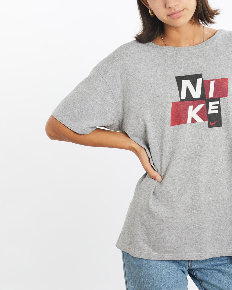 Vintage, 90s, Nike, Tee, The Real Deal, size small, colour Grey, newtown, sydney, australia, thrift store, opshop, preloved, secondhand, sustainable, retro, antique, 70s, 80s, 90s, 2000s, 00s, fashion, clothing, streetwear, trendy, garment, style, boutique, store, shop, archive, sale, cheap, best, top, T-Shirts
