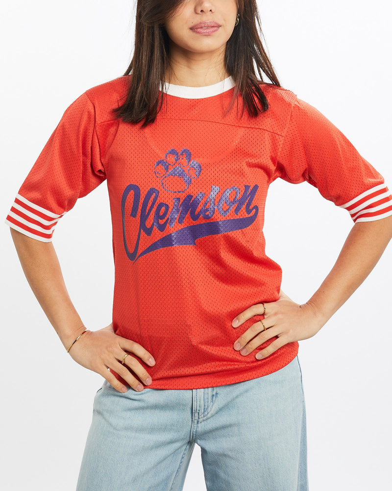 Vintage, 80s, NCAA, Clemson, Tigers, Jersey, The Real Deal, size double extra small, colour Orange, newtown, sydney, australia, thrift store, opshop, preloved, secondhand, sustainable, retro, antique, 70s, 80s, 90s, 2000s, 00s, fashion, clothing, streetwear, trendy, garment, style, boutique, store, shop, archive, sale, cheap, best, top, T-Shirts