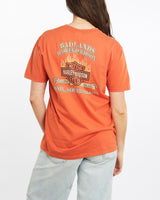 Vintage, Harley, Davidson, Tee, The Real Deal, size medium, colour Orange, newtown, sydney, australia, thrift store, opshop, preloved, secondhand, sustainable, retro, antique, 70s, 80s, 90s, 2000s, 00s, fashion, clothing, streetwear, trendy, garment, style, boutique, store, shop, archive, sale, cheap, best, top, T-Shirts
