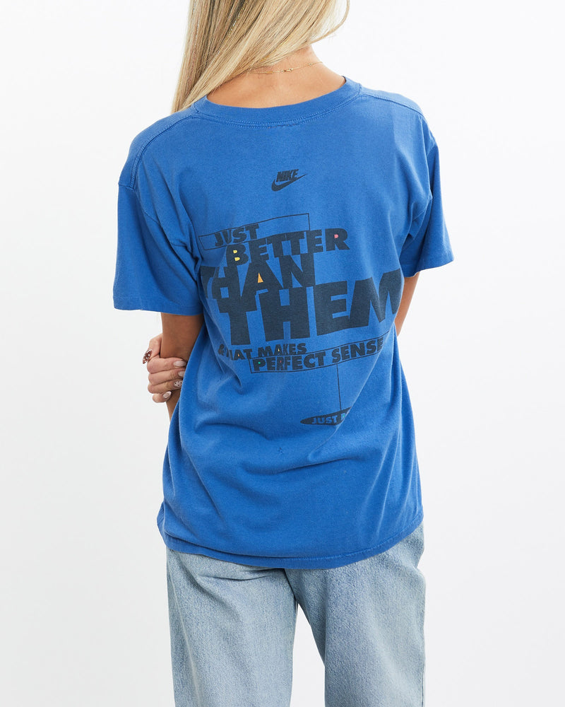 Vintage, 90s, Nike, Tee, The Real Deal, size extra small, colour Blue, newtown, sydney, australia, thrift store, opshop, preloved, secondhand, sustainable, retro, antique, 70s, 80s, 90s, 2000s, 00s, fashion, clothing, streetwear, trendy, garment, style, boutique, store, shop, archive, sale, cheap, best, top, T-Shirts