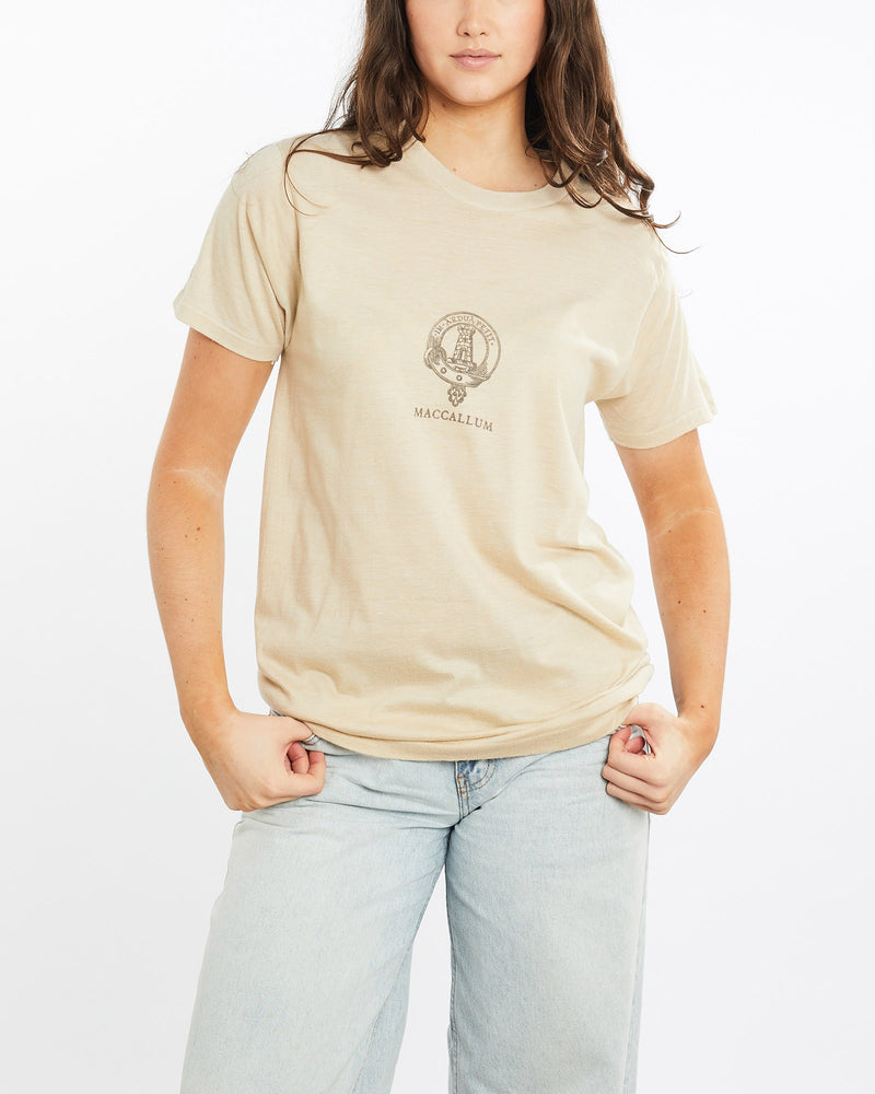 Vintage, 80s, Clan, MacCallum, Tee, The Real Deal, size small, colour Brown, newtown, sydney, australia, thrift store, opshop, preloved, secondhand, sustainable, retro, antique, 70s, 80s, 90s, 2000s, 00s, fashion, clothing, streetwear, trendy, garment, style, boutique, store, shop, archive, sale, cheap, best, top, T-Shirts