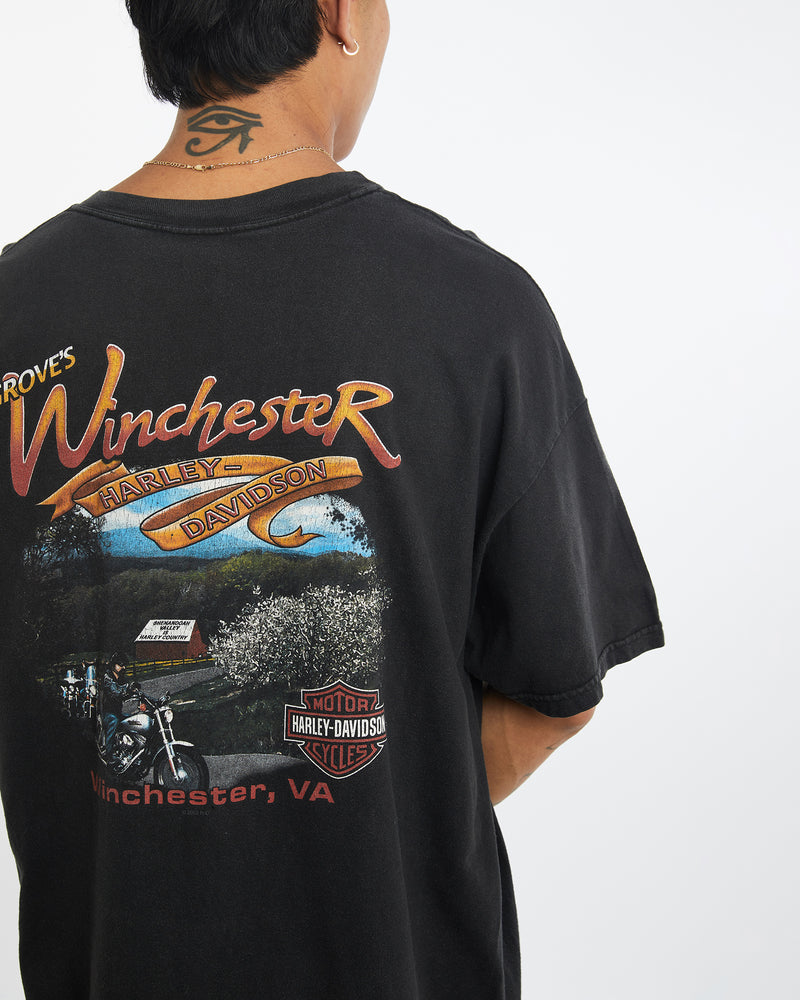 Vintage Harley Davidson Tee <br>XL , The Real Deal , newtown, sydney, australia, thrift store, opshop, preloved, secondhand, sustainable, retro, antique, 70s, 80s, 90s, 2000s, 00s, fashion, clothing, streetwear, trendy, garment, style, boutique, store, shop, archive, sale, cheap, best, top