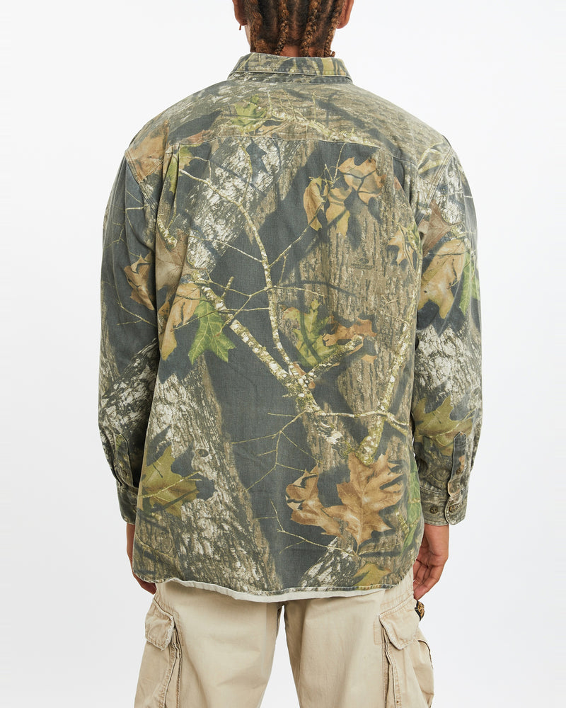 Vintage Mossy Oak Realtree Camo Button Up Shirt <br>XL , The Real Deal , newtown, sydney, australia, thrift store, opshop, preloved, secondhand, sustainable, retro, antique, 70s, 80s, 90s, 2000s, 00s, fashion, clothing, streetwear, trendy, garment, style, boutique, store, shop, archive, sale, cheap, best, top