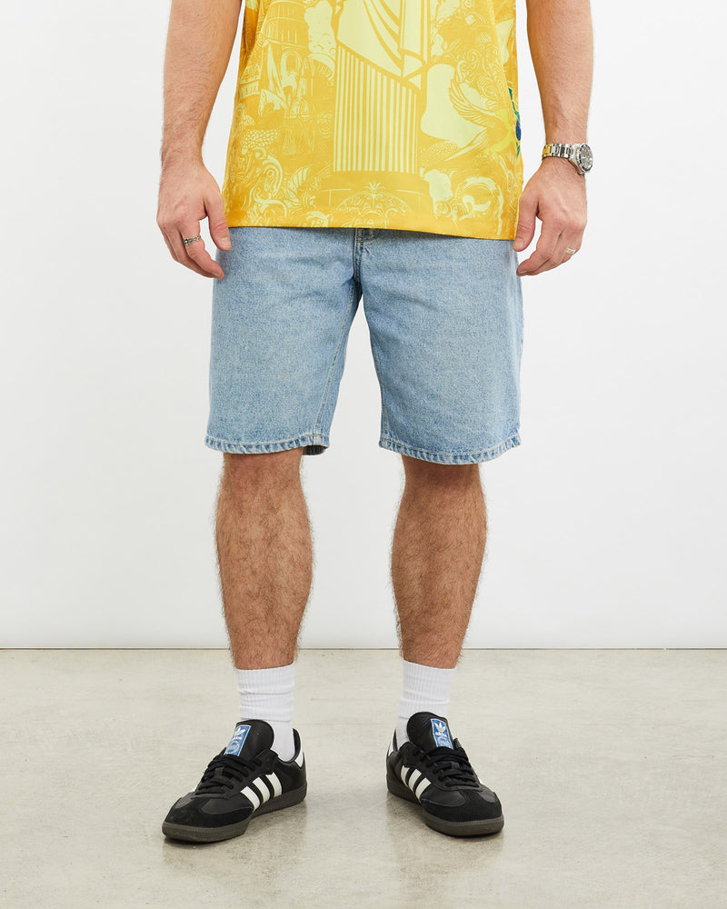 Vintage, Route, 66, Denim, Shorts, The Real Deal, size 33", colour Blue, newtown, sydney, australia, thrift store, opshop, preloved, secondhand, sustainable, retro, antique, 70s, 80s, 90s, 2000s, 00s, fashion, clothing, streetwear, trendy, garment, style, boutique, store, shop, archive, sale, cheap, best, top, Shorts