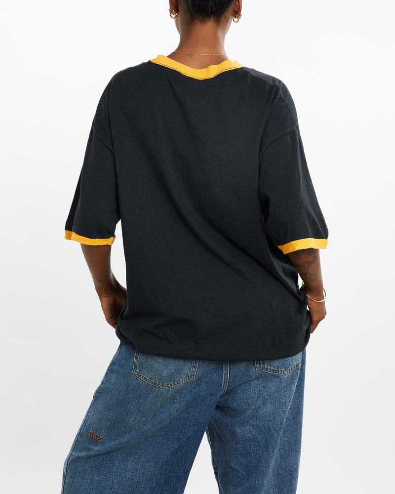 Vintage, MLB, Pittsburgh, Pirates, Tee, The Real Deal, size large, colour Black, newtown, sydney, australia, thrift store, opshop, preloved, secondhand, sustainable, retro, antique, 70s, 80s, 90s, 2000s, 00s, fashion, clothing, streetwear, trendy, garment, style, boutique, store, shop, archive, sale, cheap, best, top, T-Shirts