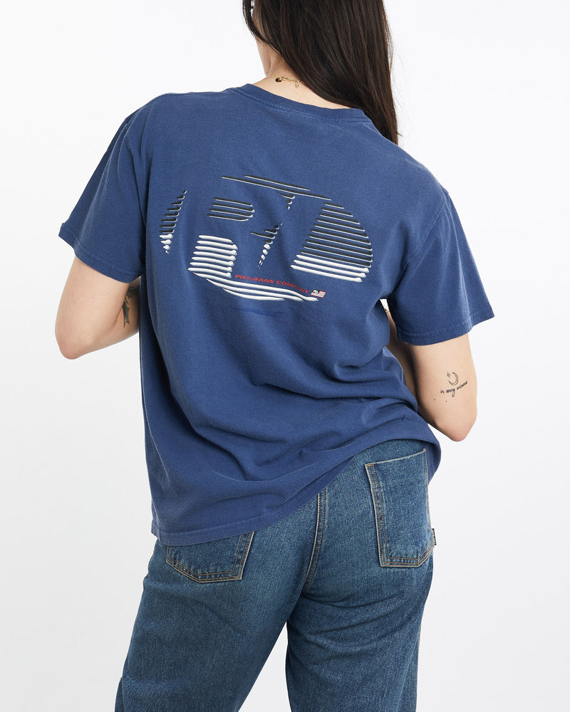 Vintage, Ralph, Lauren, Polo, Jeans, Co., Tee, The Real Deal, size medium, colour Navy, newtown, sydney, australia, thrift store, opshop, preloved, secondhand, sustainable, retro, antique, 70s, 80s, 90s, 2000s, 00s, fashion, clothing, streetwear, trendy, garment, style, boutique, store, shop, archive, sale, cheap, best, top, T-Shirts