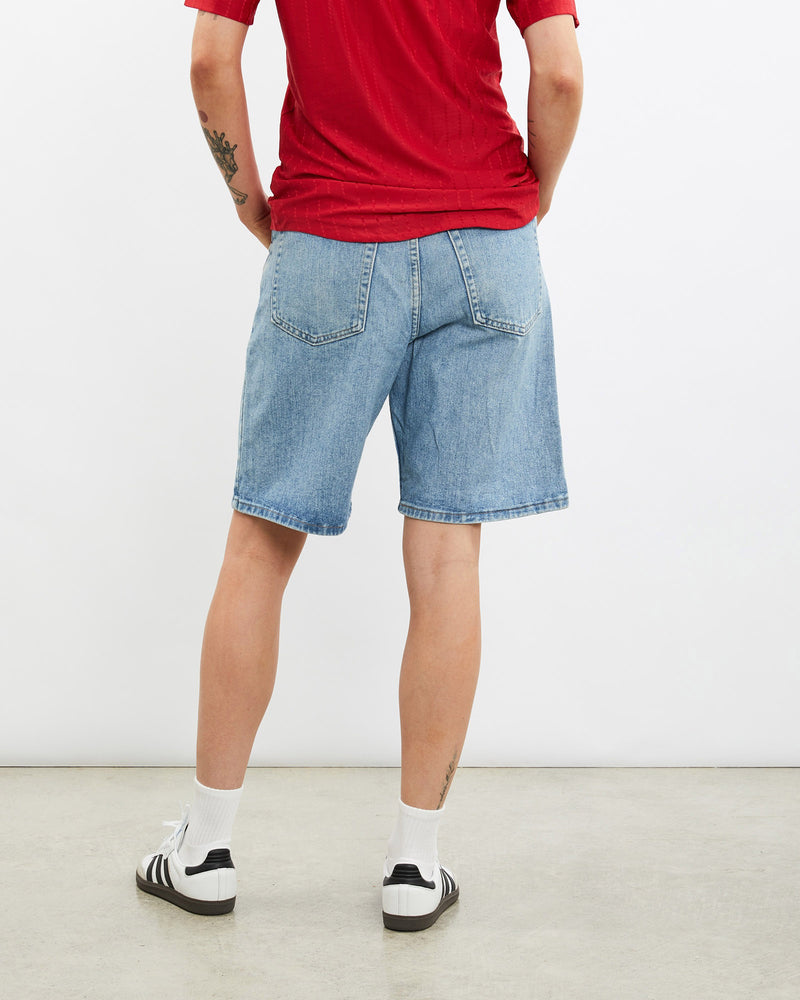 Vintage, Wrangler, Denim, Shorts, The Real Deal, size 31", colour Blue, newtown, sydney, australia, thrift store, opshop, preloved, secondhand, sustainable, retro, antique, 70s, 80s, 90s, 2000s, 00s, fashion, clothing, streetwear, trendy, garment, style, boutique, store, shop, archive, sale, cheap, best, top, Shorts