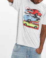 Vintage, 90s, Plymouth, Cuda, Tee, The Real Deal, size medium, colour Grey, newtown, sydney, australia, thrift store, opshop, preloved, secondhand, sustainable, retro, antique, 70s, 80s, 90s, 2000s, 00s, fashion, clothing, streetwear, trendy, garment, style, boutique, store, shop, archive, sale, cheap, best, top, T-Shirts