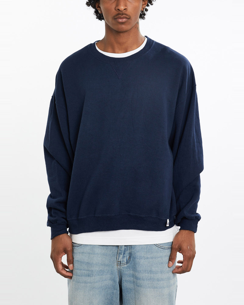Vintage, Russell, Athletic, Sweatshirt, The Real Deal, size large, colour Navy, newtown, sydney, australia, thrift store, opshop, preloved, secondhand, sustainable, retro, antique, 70s, 80s, 90s, 2000s, 00s, fashion, clothing, streetwear, trendy, garment, style, boutique, store, shop, archive, sale, cheap, best, top, Sweats and hoodies