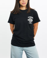 Harley, Davidson, Tee, The Real Deal, size double extra small, colour Black, newtown, sydney, australia, thrift store, opshop, preloved, secondhand, sustainable, retro, antique, 70s, 80s, 90s, 2000s, 00s, fashion, clothing, streetwear, trendy, garment, style, boutique, store, shop, archive, sale, cheap, best, top, T-Shirts