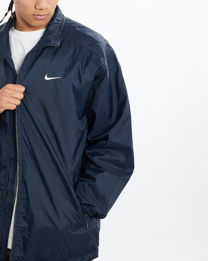 Vintage, 90s, Nike, Puffer, Jacket, The Real Deal, size large, colour Navy, newtown, sydney, australia, thrift store, opshop, preloved, secondhand, sustainable, retro, antique, 70s, 80s, 90s, 2000s, 00s, fashion, clothing, streetwear, trendy, garment, style, boutique, store, shop, archive, sale, cheap, best, top, Jackets