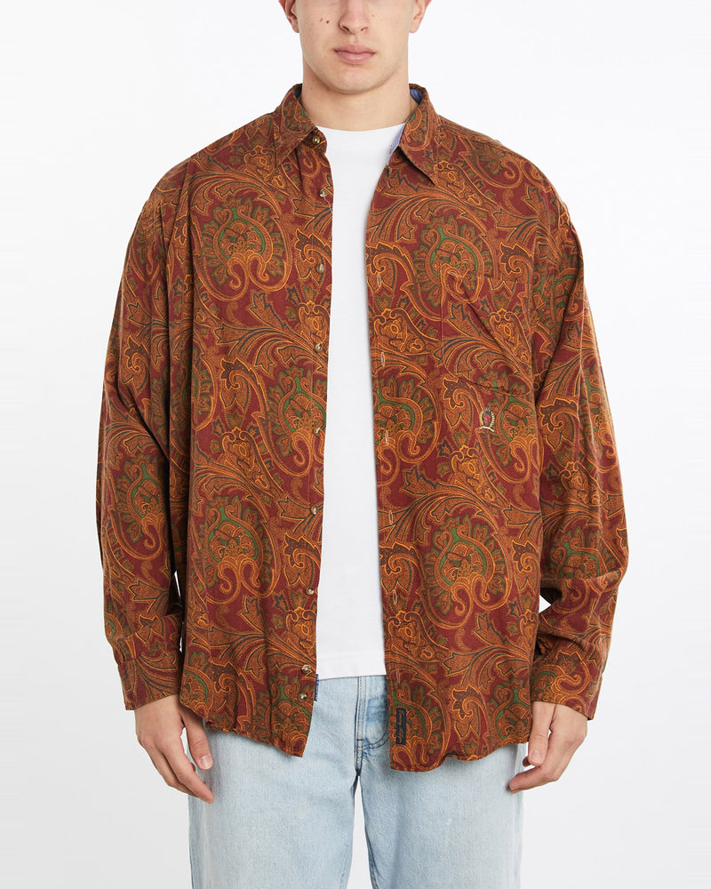 Vintage, 90s, Tommy, Hilfiger, Button, Up, Shirt, The Real Deal, size double extra large, colour Multicolour, newtown, sydney, australia, thrift store, opshop, preloved, secondhand, sustainable, retro, antique, 70s, 80s, 90s, 2000s, 00s, fashion, clothing, streetwear, trendy, garment, style, boutique, store, shop, archive, sale, cheap, best, top, Shirts