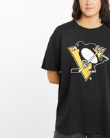 Vintage, NHL, Pittsburgh, Penguins, Tee, The Real Deal, size medium, colour Black, newtown, sydney, australia, thrift store, opshop, preloved, secondhand, sustainable, retro, antique, 70s, 80s, 90s, 2000s, 00s, fashion, clothing, streetwear, trendy, garment, style, boutique, store, shop, archive, sale, cheap, best, top, T-Shirts