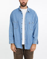 Vintage, Levi's, Denim, Button, Up, Shirt, The Real Deal, size extra large, colour Blue, newtown, sydney, australia, thrift store, opshop, preloved, secondhand, sustainable, retro, antique, 70s, 80s, 90s, 2000s, 00s, fashion, clothing, streetwear, trendy, garment, style, boutique, store, shop, archive, sale, cheap, best, top, Shirts