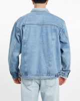 Vintage, 90s, Wrangler, Denim, Jacket, The Real Deal, size double extra large, colour Blue, newtown, sydney, australia, thrift store, opshop, preloved, secondhand, sustainable, retro, antique, 70s, 80s, 90s, 2000s, 00s, fashion, clothing, streetwear, trendy, garment, style, boutique, store, shop, archive, sale, cheap, best, top, Jackets