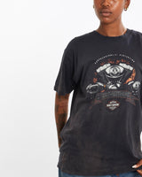 Vintage, Harley, Davidson, Tee, The Real Deal, size medium, colour Black, newtown, sydney, australia, thrift store, opshop, preloved, secondhand, sustainable, retro, antique, 70s, 80s, 90s, 2000s, 00s, fashion, clothing, streetwear, trendy, garment, style, boutique, store, shop, archive, sale, cheap, best, top, T-Shirts