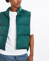 Vintage, 90s, L.L., Bean, Puffer, Vest, The Real Deal, size medium, colour Green, newtown, sydney, australia, thrift store, opshop, preloved, secondhand, sustainable, retro, antique, 70s, 80s, 90s, 2000s, 00s, fashion, clothing, streetwear, trendy, garment, style, boutique, store, shop, archive, sale, cheap, best, top, Jackets