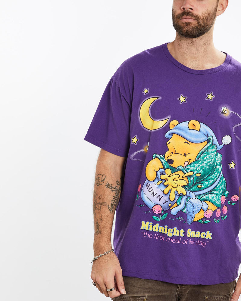 Vintage, 90s, Disney, Winnie, The, Pooh, Tee, The Real Deal, size extra large, colour Purple, newtown, sydney, australia, thrift store, opshop, preloved, secondhand, sustainable, retro, antique, 70s, 80s, 90s, 2000s, 00s, fashion, clothing, streetwear, trendy, garment, style, boutique, store, shop, archive, sale, cheap, best, top, T-Shirts
