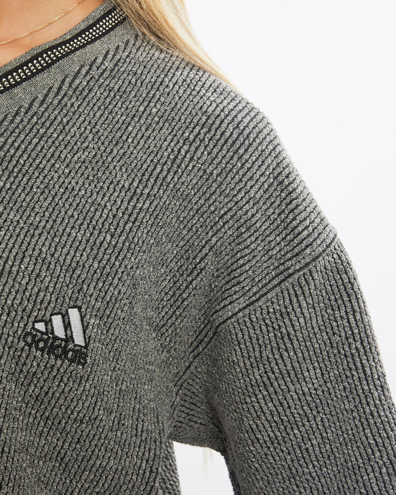 Vintage, 90s, Adidas, Tee, The Real Deal, size extra small, colour Grey, newtown, sydney, australia, thrift store, opshop, preloved, secondhand, sustainable, retro, antique, 70s, 80s, 90s, 2000s, 00s, fashion, clothing, streetwear, trendy, garment, style, boutique, store, shop, archive, sale, cheap, best, top, T-Shirts