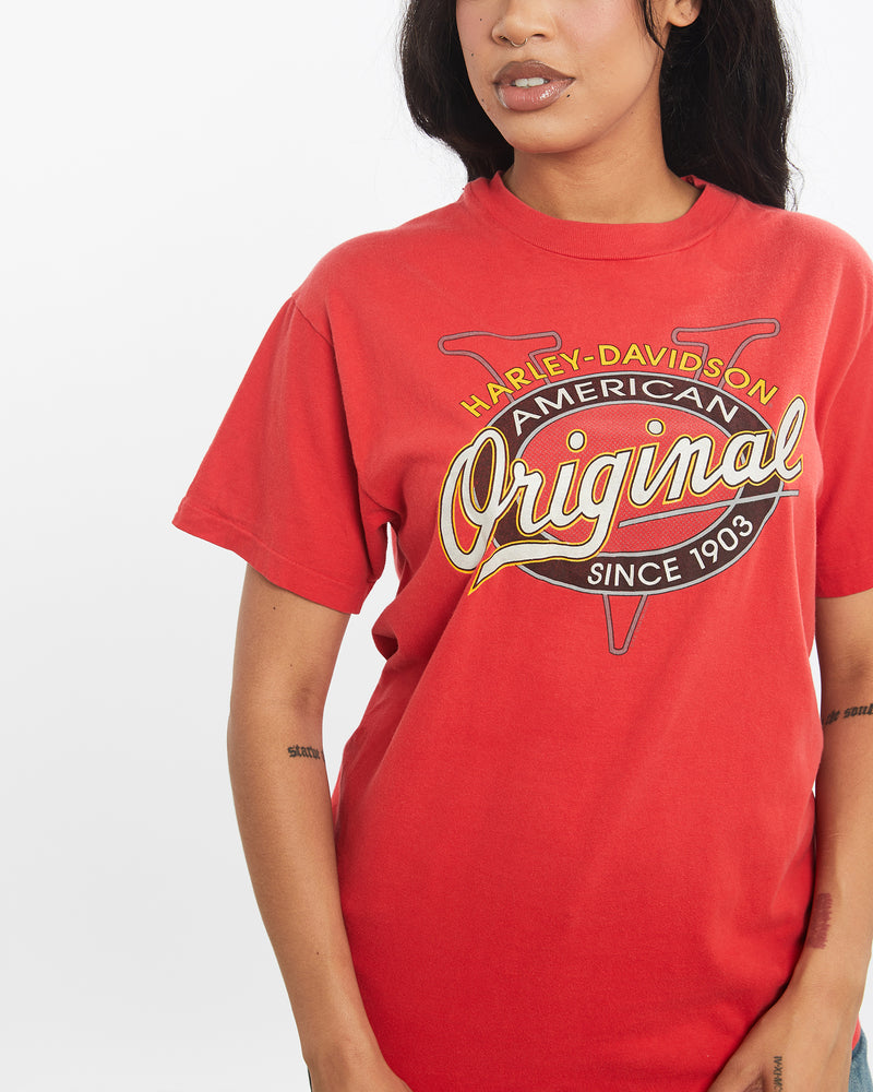 Vintage 90s Harley Davidson Tee <br>S , The Real Deal , newtown, sydney, australia, thrift store, opshop, preloved, secondhand, sustainable, retro, antique, 70s, 80s, 90s, 2000s, 00s, fashion, clothing, streetwear, trendy, garment, style, boutique, store, shop, archive, sale, cheap, best, top