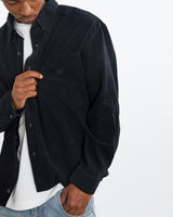 Vintage, 90s, Chaps, Ralph, Lauren, Corduroy, Button, Up, Shirt, The Real Deal, size large, colour Black, newtown, sydney, australia, thrift store, opshop, preloved, secondhand, sustainable, retro, antique, 70s, 80s, 90s, 2000s, 00s, fashion, clothing, streetwear, trendy, garment, style, boutique, store, shop, archive, sale, cheap, best, top, Shirts