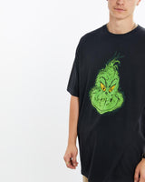 Vintage, Dr., Seuss, The, Grinch, Christmas, Tee, The Real Deal, size extra large, colour Black, newtown, sydney, australia, thrift store, opshop, preloved, secondhand, sustainable, retro, antique, 70s, 80s, 90s, 2000s, 00s, fashion, clothing, streetwear, trendy, garment, style, boutique, store, shop, archive, sale, cheap, best, top, T-Shirts
