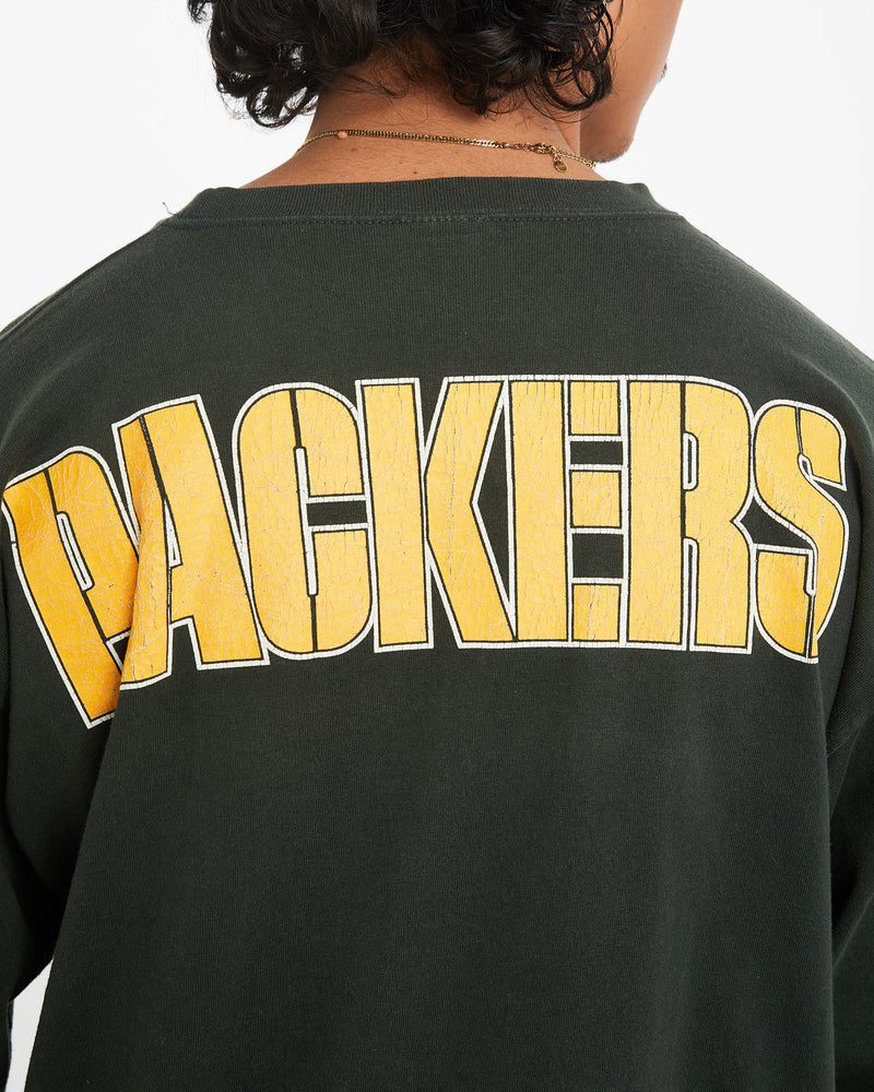 Vintage 90s NFL Green Bay Packers Long Sleeve Tee <br>XL , The Real Deal , newtown, sydney, australia, thrift store, opshop, preloved, secondhand, sustainable, retro, antique, 70s, 80s, 90s, 2000s, 00s, fashion, clothing, streetwear, trendy, garment, style, boutique, store, shop, archive, sale, cheap, best, top