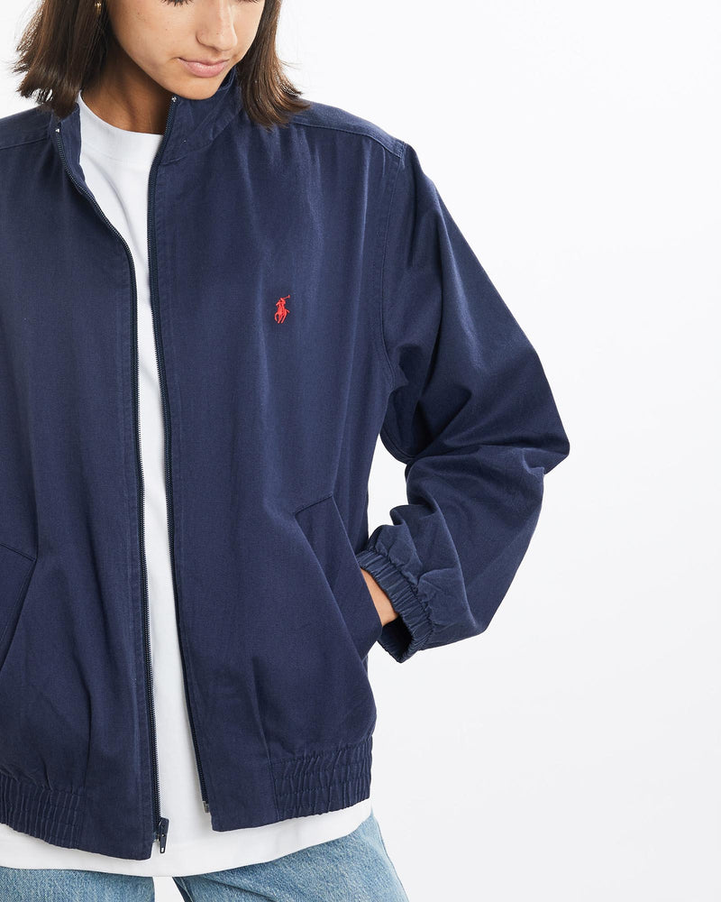 Vintage, 90s, Polo, Ralph, Lauren, Harrington, Jacket, The Real Deal, size small, colour Navy, newtown, sydney, australia, thrift store, opshop, preloved, secondhand, sustainable, retro, antique, 70s, 80s, 90s, 2000s, 00s, fashion, clothing, streetwear, trendy, garment, style, boutique, store, shop, archive, sale, cheap, best, top, Jackets
