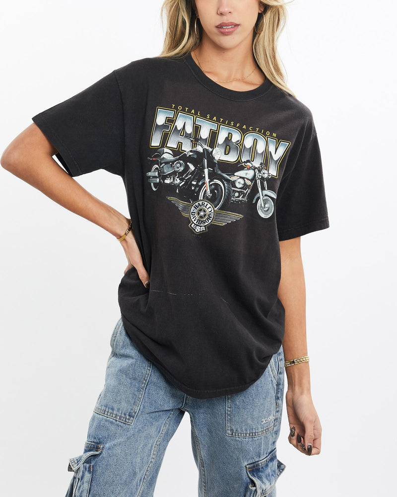 Vintage, Harley, Davidson, Tee, The Real Deal, size extra small, colour Black, newtown, sydney, australia, thrift store, opshop, preloved, secondhand, sustainable, retro, antique, 70s, 80s, 90s, 2000s, 00s, fashion, clothing, streetwear, trendy, garment, style, boutique, store, shop, archive, sale, cheap, best, top, T-Shirts