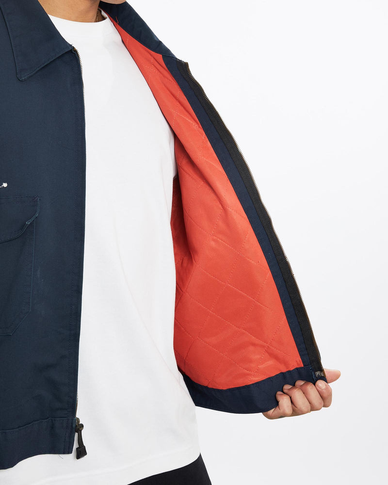 Vintage, 90s, Chain, Stitch, Mechanic, Jacket, The Real Deal, size extra large, colour Navy, newtown, sydney, australia, thrift store, opshop, preloved, secondhand, sustainable, retro, antique, 70s, 80s, 90s, 2000s, 00s, fashion, clothing, streetwear, trendy, garment, style, boutique, store, shop, archive, sale, cheap, best, top, Jackets