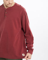 Vintage, Carhartt, Long, Sleeve, Thermal, Tee, The Real Deal, size extra large, colour Burgundy, newtown, sydney, australia, thrift store, opshop, preloved, secondhand, sustainable, retro, antique, 70s, 80s, 90s, 2000s, 00s, fashion, clothing, streetwear, trendy, garment, style, boutique, store, shop, archive, sale, cheap, best, top, T-Shirts