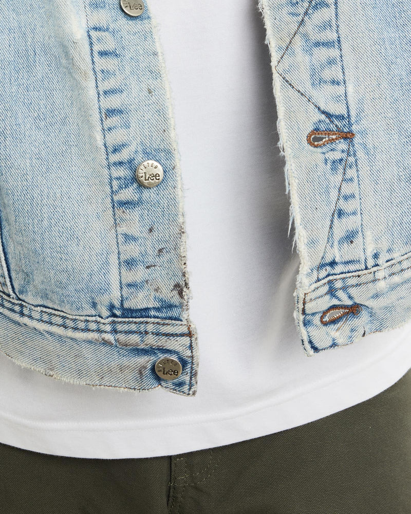 Vintage, Lee, Denim, Jacket, The Real Deal, size extra large, colour Blue, newtown, sydney, australia, thrift store, opshop, preloved, secondhand, sustainable, retro, antique, 70s, 80s, 90s, 2000s, 00s, fashion, clothing, streetwear, trendy, garment, style, boutique, store, shop, archive, sale, cheap, best, top, Jackets