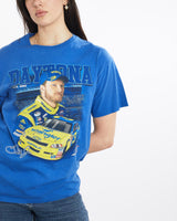 Vintage, Dale, Earnhardt, Jr., NASCAR, Racing, Tee, The Real Deal, size large, colour Blue, newtown, sydney, australia, thrift store, opshop, preloved, secondhand, sustainable, retro, antique, 70s, 80s, 90s, 2000s, 00s, fashion, clothing, streetwear, trendy, garment, style, boutique, store, shop, archive, sale, cheap, best, top, T-Shirts