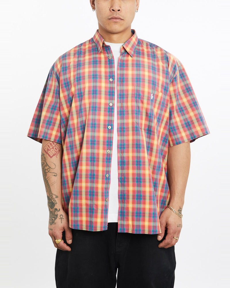 Vintage, 90s, Polo, Ralph, Lauren, Short, Sleeve, Button, Up, Shirt, The Real Deal, size extra large, colour Multicolour, newtown, sydney, australia, thrift store, opshop, preloved, secondhand, sustainable, retro, antique, 70s, 80s, 90s, 2000s, 00s, fashion, clothing, streetwear, trendy, garment, style, boutique, store, shop, archive, sale, cheap, best, top, Shirts